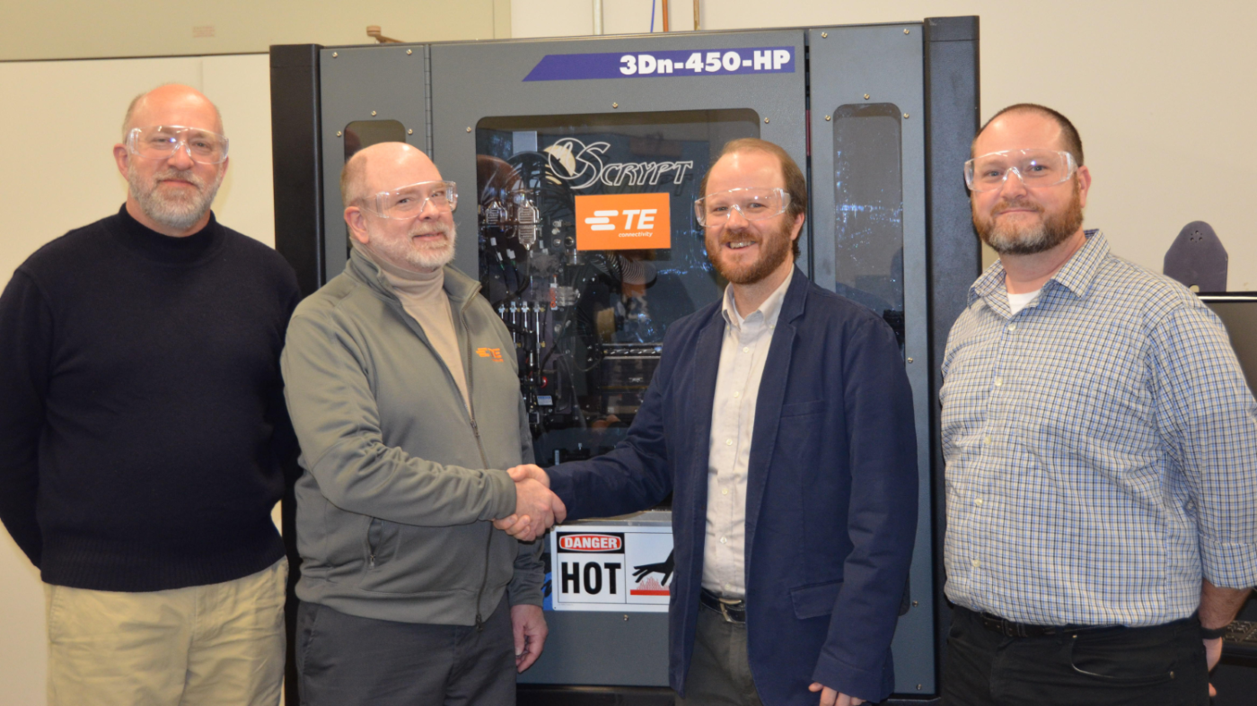 TE Connectivity donates 3D Printer to Penn State